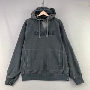 DeWALT Logan Heavy Duty Hoodie Mens M Faded Gray Workwear Pullover Distressed